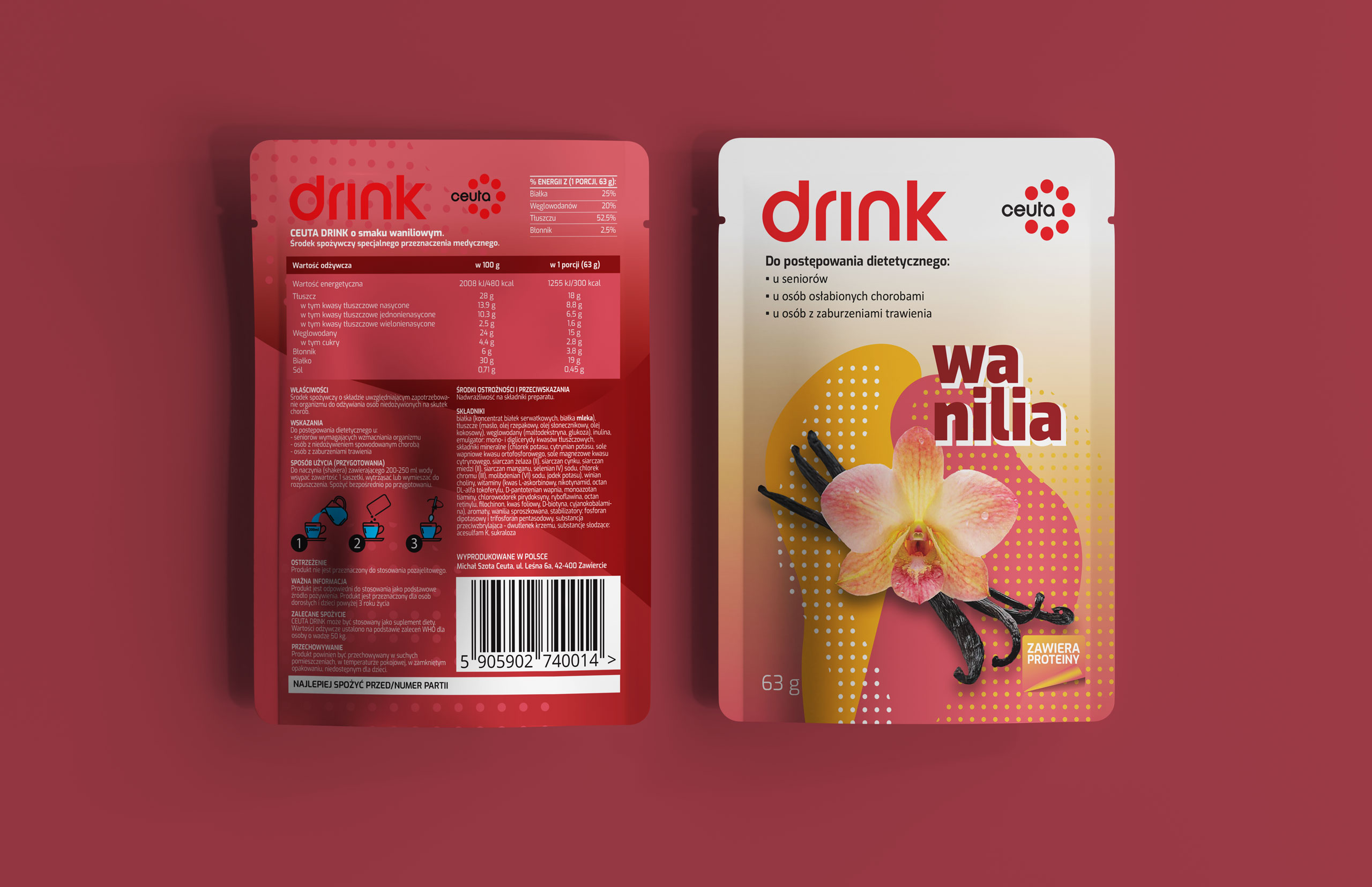 projekt loga i serii opakowań