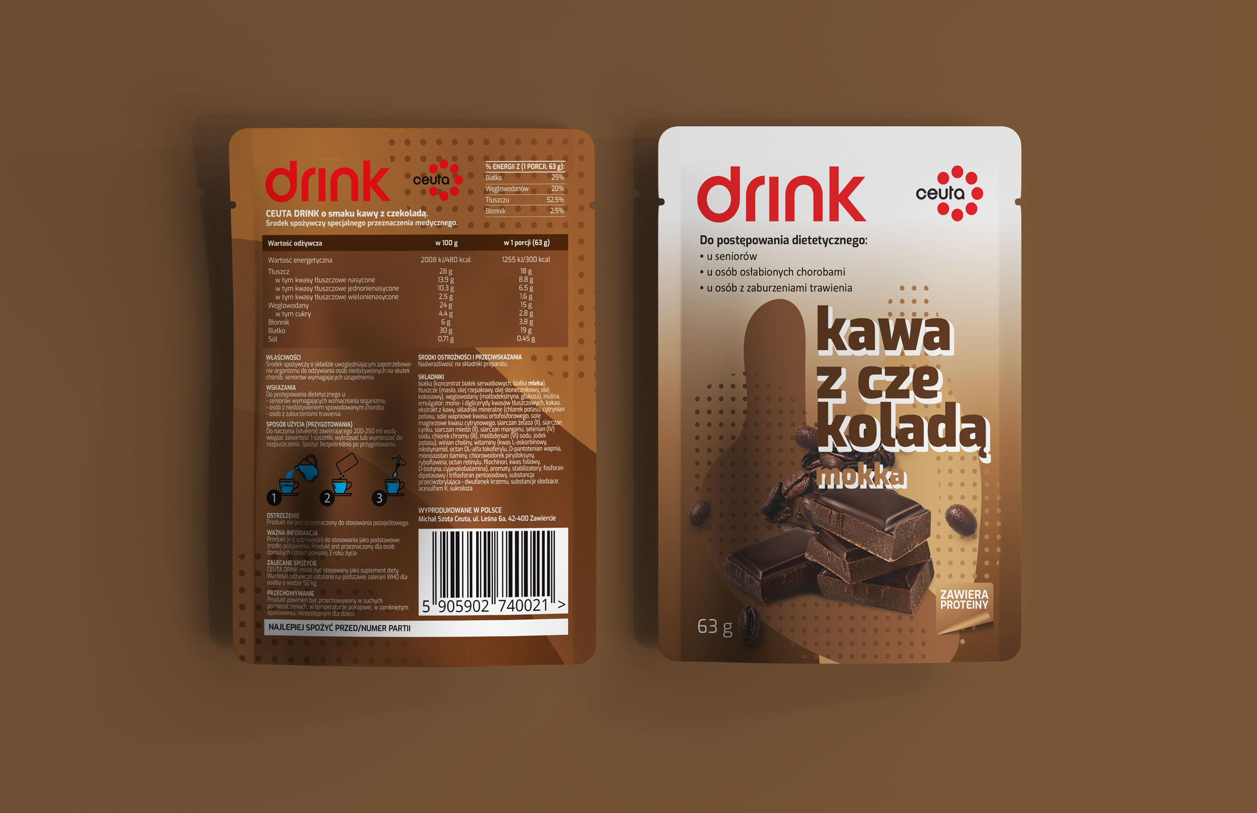 projekt loga i serii opakowań