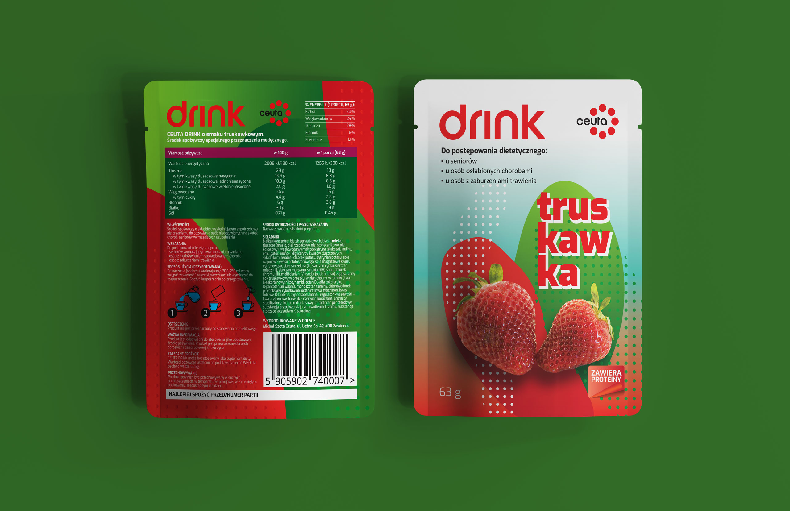 projekt loga i serii opakowań