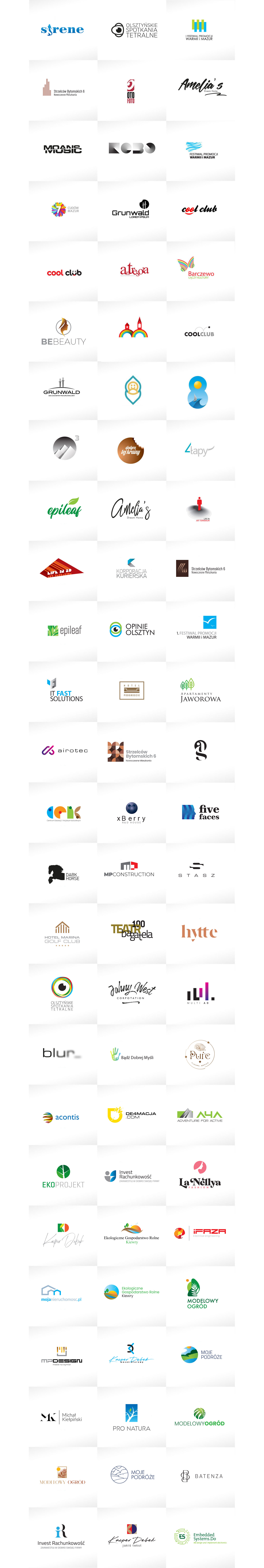 różne projekty logotypów
